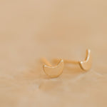 Crescent Moon Stud Earrings