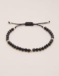 Black Agate String Mini Gemstone Bracelet