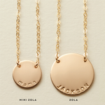 Mini Zola Disc Necklace | 1/2" Disc